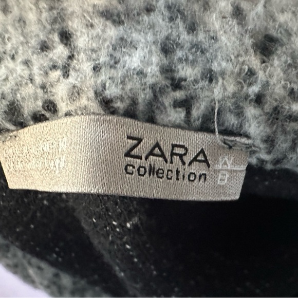 ZARA large oversized fleece blazer jacket. Gray with pockets. - Picture 8 of 10